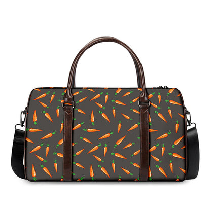 Cartoon Carrot Pattern Print Duffle Bag