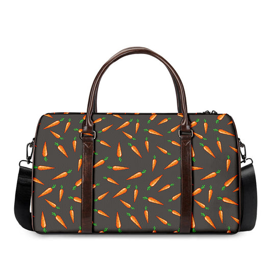 Cartoon Carrot Pattern Print Duffle Bag