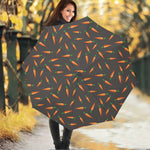 Cartoon Carrot Pattern Print Foldable Umbrella