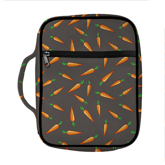 Cartoon Carrot Pattern Print Front Pocket Bible Bag