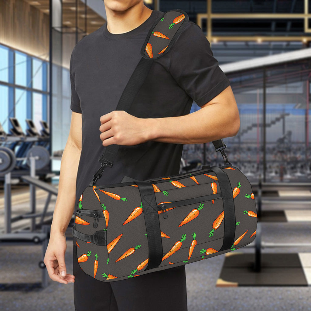 Cartoon Carrot Pattern Print Gym Bag