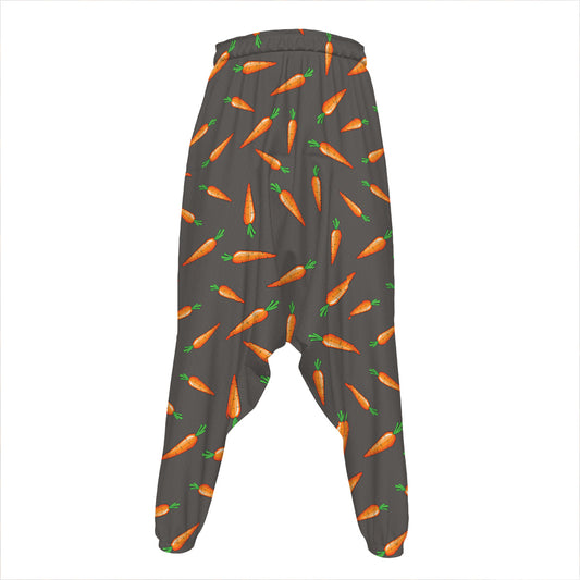 Cartoon Carrot Pattern Print Hammer Pants