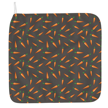 Cartoon Carrot Pattern Print Hand Towel