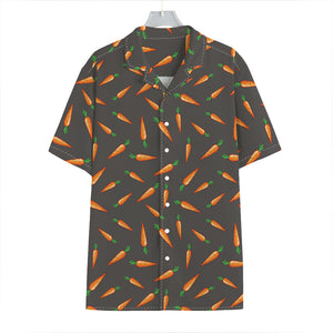 Cartoon Carrot Pattern Print Hawaiian Shirt