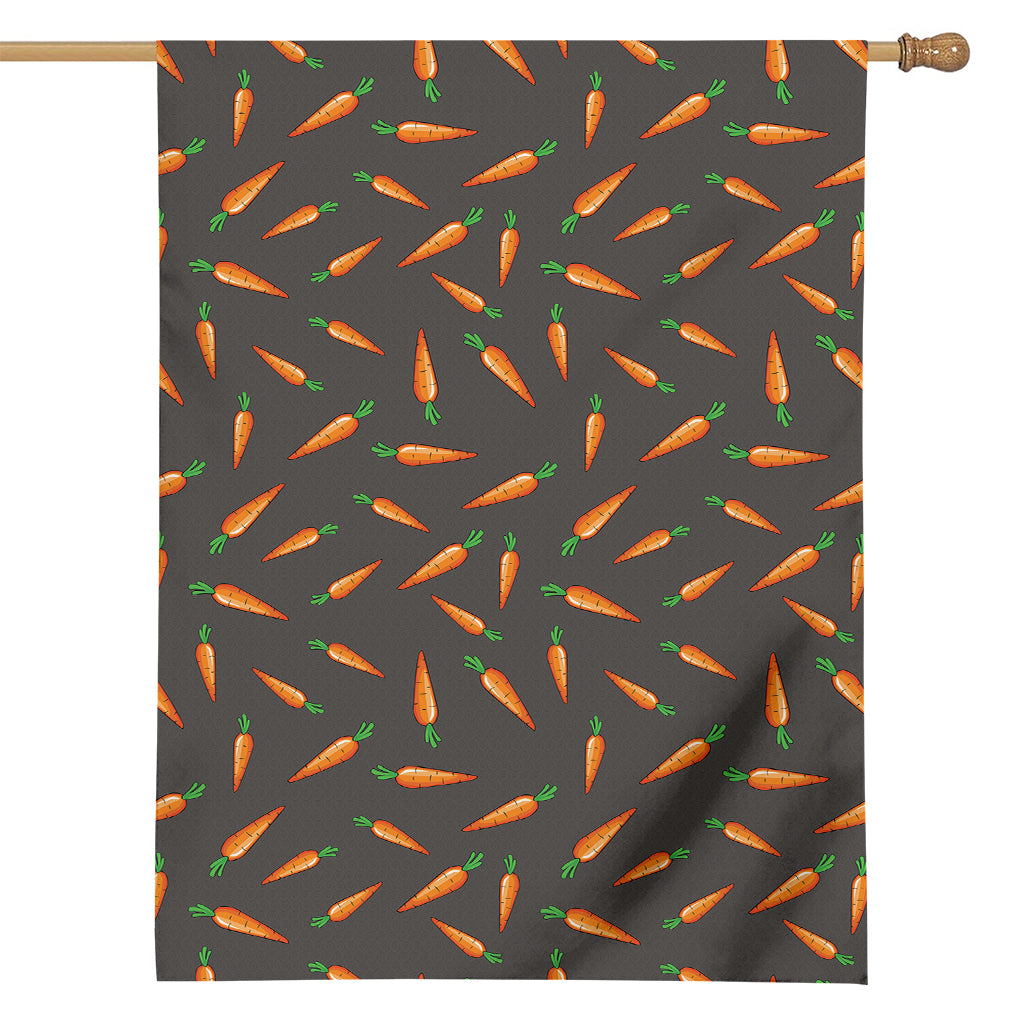 Cartoon Carrot Pattern Print House Flag