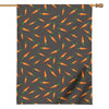 Cartoon Carrot Pattern Print House Flag