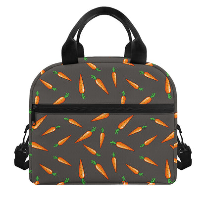 Cartoon Carrot Pattern Print Insulated Lunch Bag