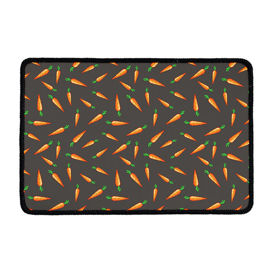 Cartoon Carrot Pattern Print Kitchen Mat