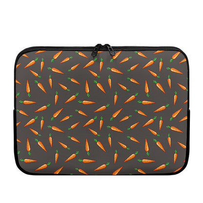 Cartoon Carrot Pattern Print Laptop Sleeve