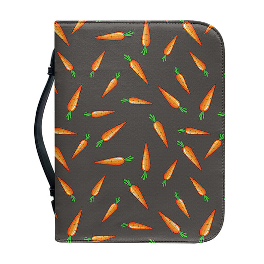 Cartoon Carrot Pattern Print Leather Bible Cover