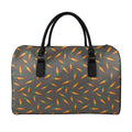 Cartoon Carrot Pattern Print Leather Duffel Bag