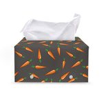 Cartoon Carrot Pattern Print Leather Tissue Box Cover