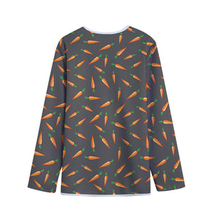 Cartoon Carrot Pattern Print Long Sleeve Short Coat