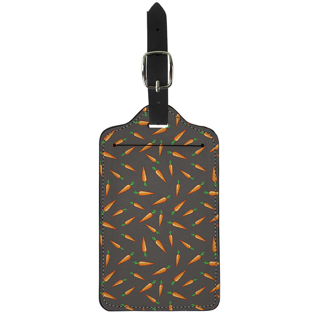 Cartoon Carrot Pattern Print Luggage Tag