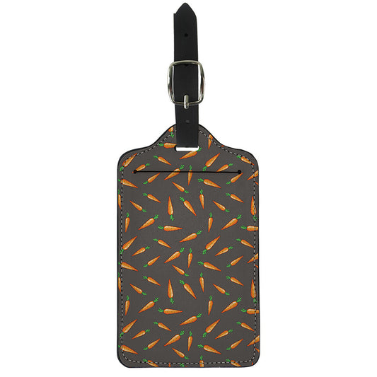 Cartoon Carrot Pattern Print Luggage Tag