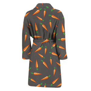 Cartoon Carrot Pattern Print Men's Bathrobe