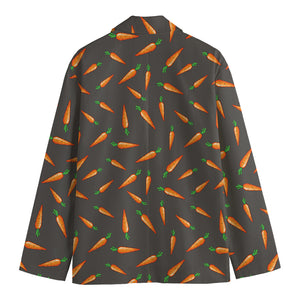 Cartoon Carrot Pattern Print Men's Blazer