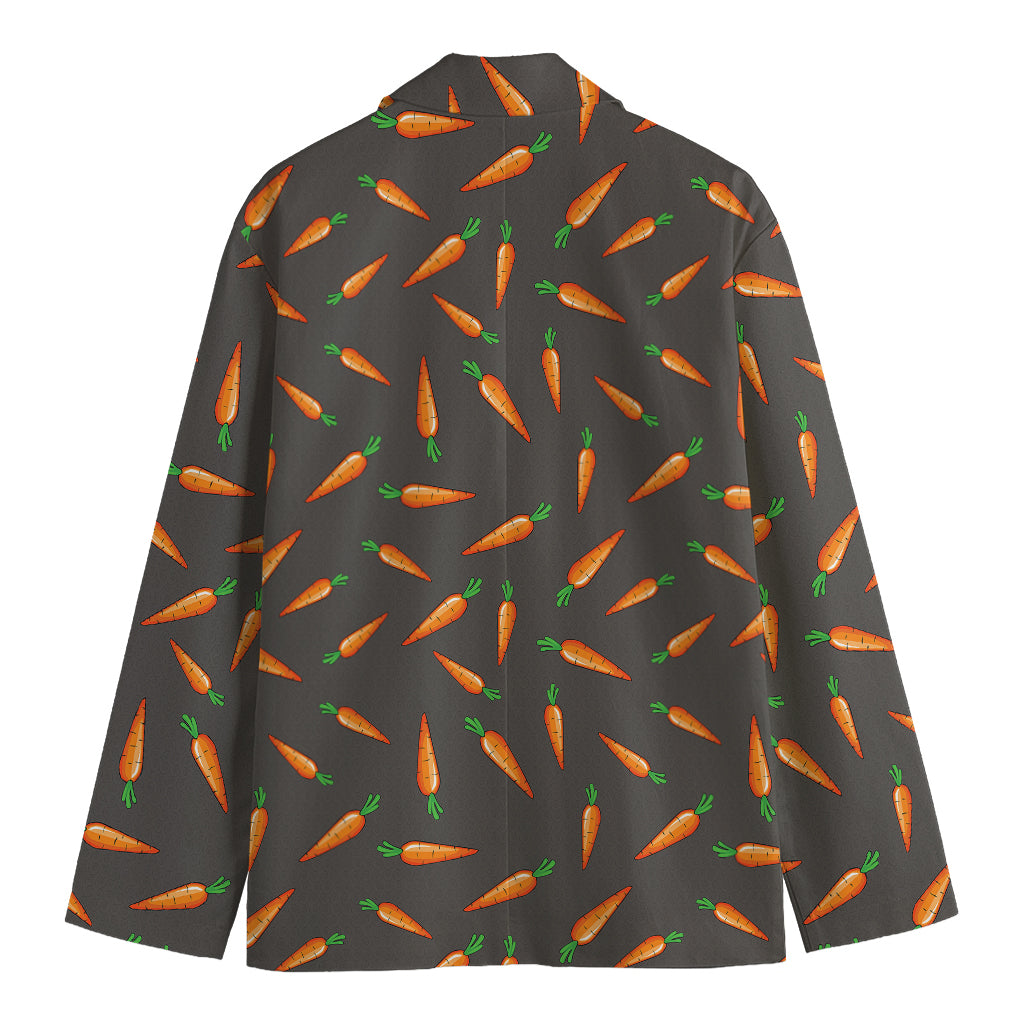 Cartoon Carrot Pattern Print Men's Cotton Blazer