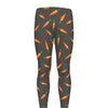 Cartoon Carrot Pattern Print Men's leggings