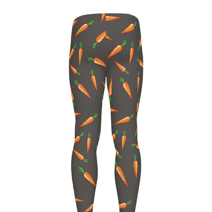 Cartoon Carrot Pattern Print Men's leggings