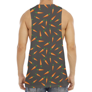 Cartoon Carrot Pattern Print Men's Muscle Tank Top