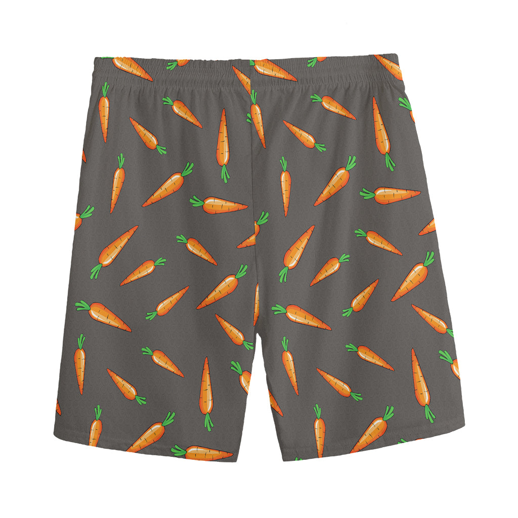 Cartoon Carrot Pattern Print Men's Sports Shorts