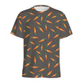 Cartoon Carrot Pattern Print Men's Athletic T-Shirt