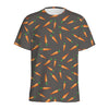 Cartoon Carrot Pattern Print Men's Sports T-Shirt