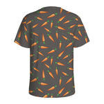 Cartoon Carrot Pattern Print Men's Sports T-Shirt