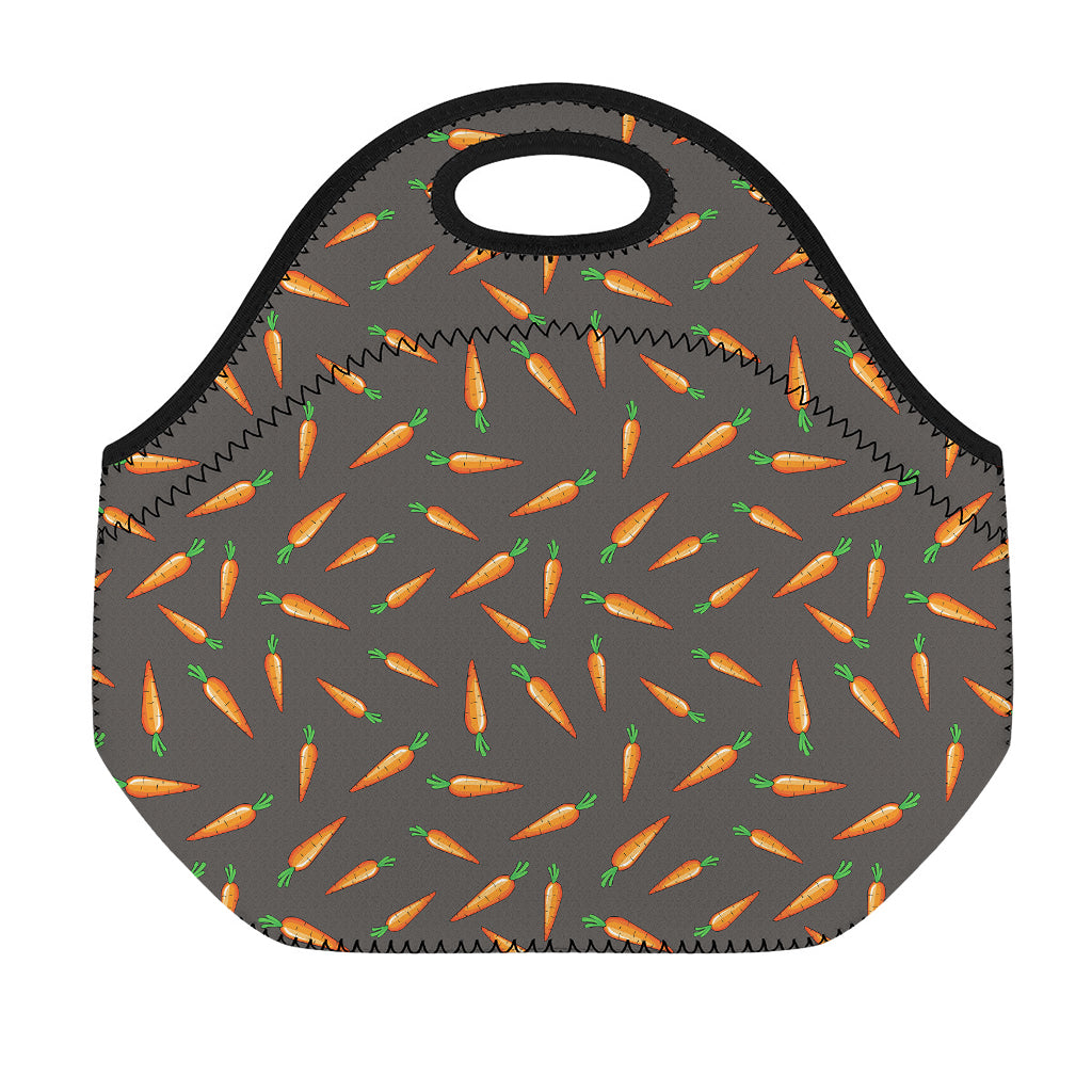 Cartoon Carrot Pattern Print Neoprene Lunch Bag