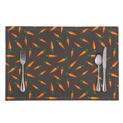 Cartoon Carrot Pattern Print Placemat