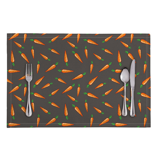 Cartoon Carrot Pattern Print Placemat