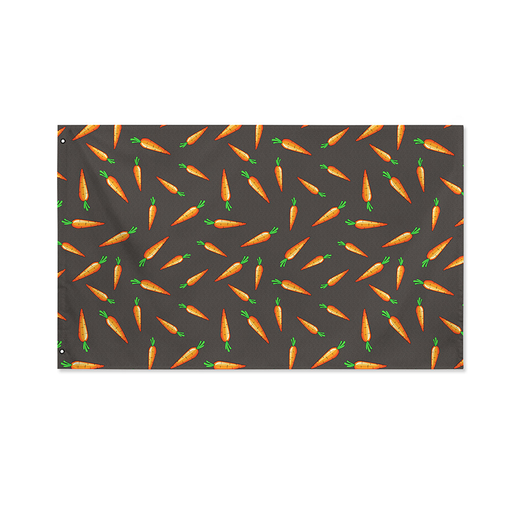 Cartoon Carrot Pattern Print Polyester Flag