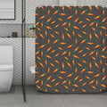 Cartoon Carrot Pattern Print Polyester Shower Curtain