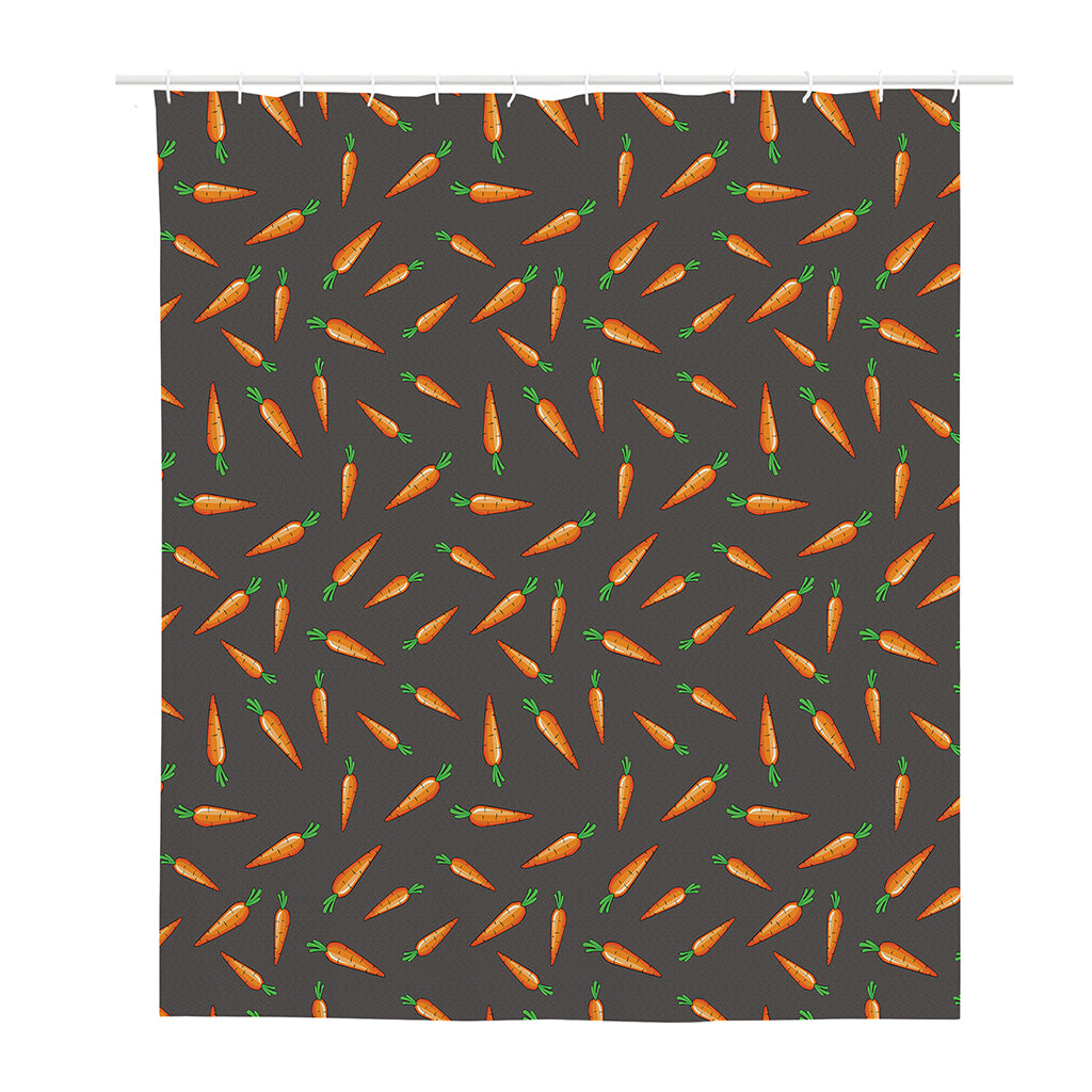 Cartoon Carrot Pattern Print Polyester Shower Curtain