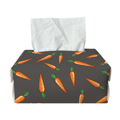 Cartoon Carrot Pattern Print Rectangle Tissue Box Cover
