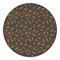 Cartoon Carrot Pattern Print Round Floor Mat
