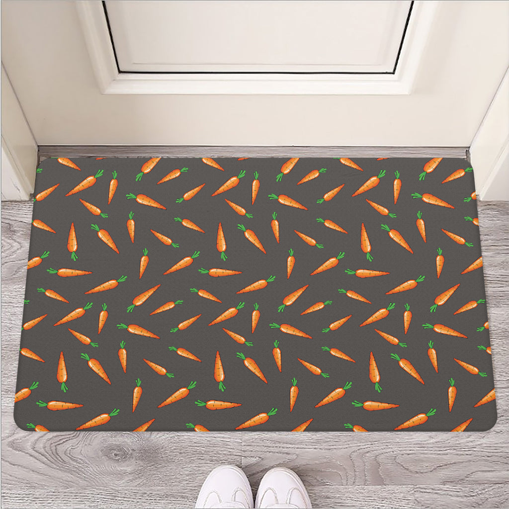 Cartoon Carrot Pattern Print Rubber Doormat