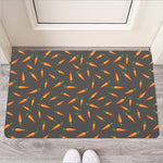 Cartoon Carrot Pattern Print Rubber Doormat