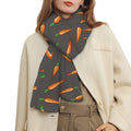 Cartoon Carrot Pattern Print Scarf