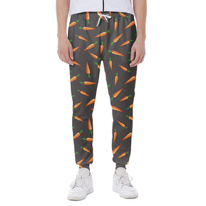 Cartoon Carrot Pattern Print Scuba Joggers