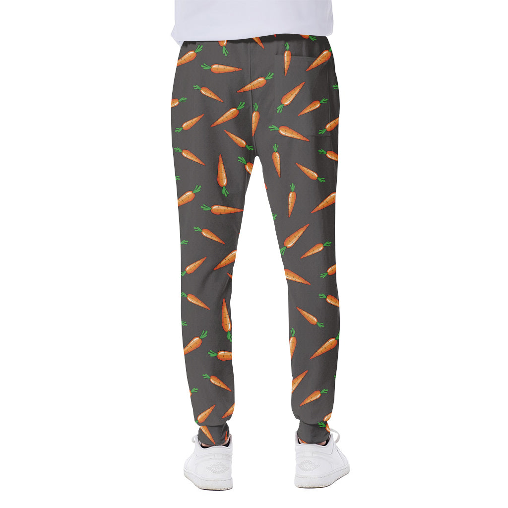 Cartoon Carrot Pattern Print Scuba Joggers