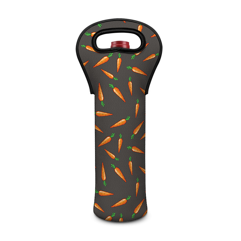 Cartoon Carrot Pattern Print Single Neoprene Wine Tote