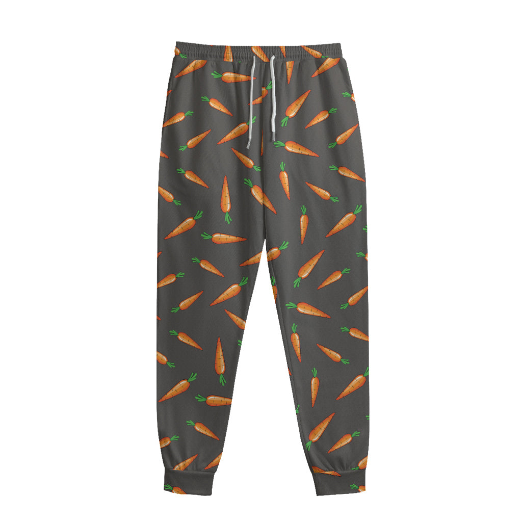 Cartoon Carrot Pattern Print Sweatpants