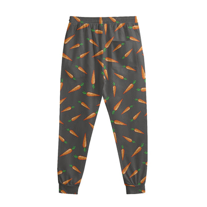 Cartoon Carrot Pattern Print Sweatpants