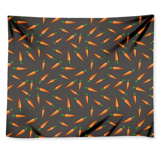 Cartoon Carrot Pattern Print Tapestry