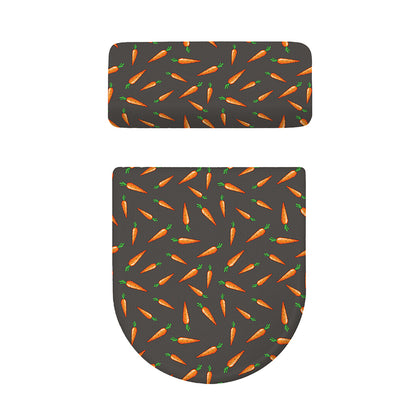 Cartoon Carrot Pattern Print Toilet Lid And Tank Cover Set