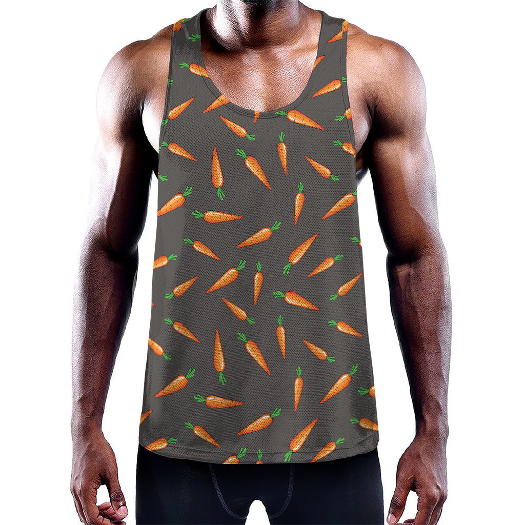 Cartoon Carrot Pattern Print Training Tank Top