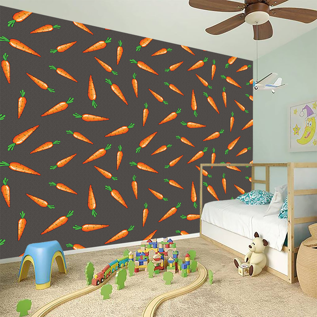 Cartoon Carrot Pattern Print Wall Sticker