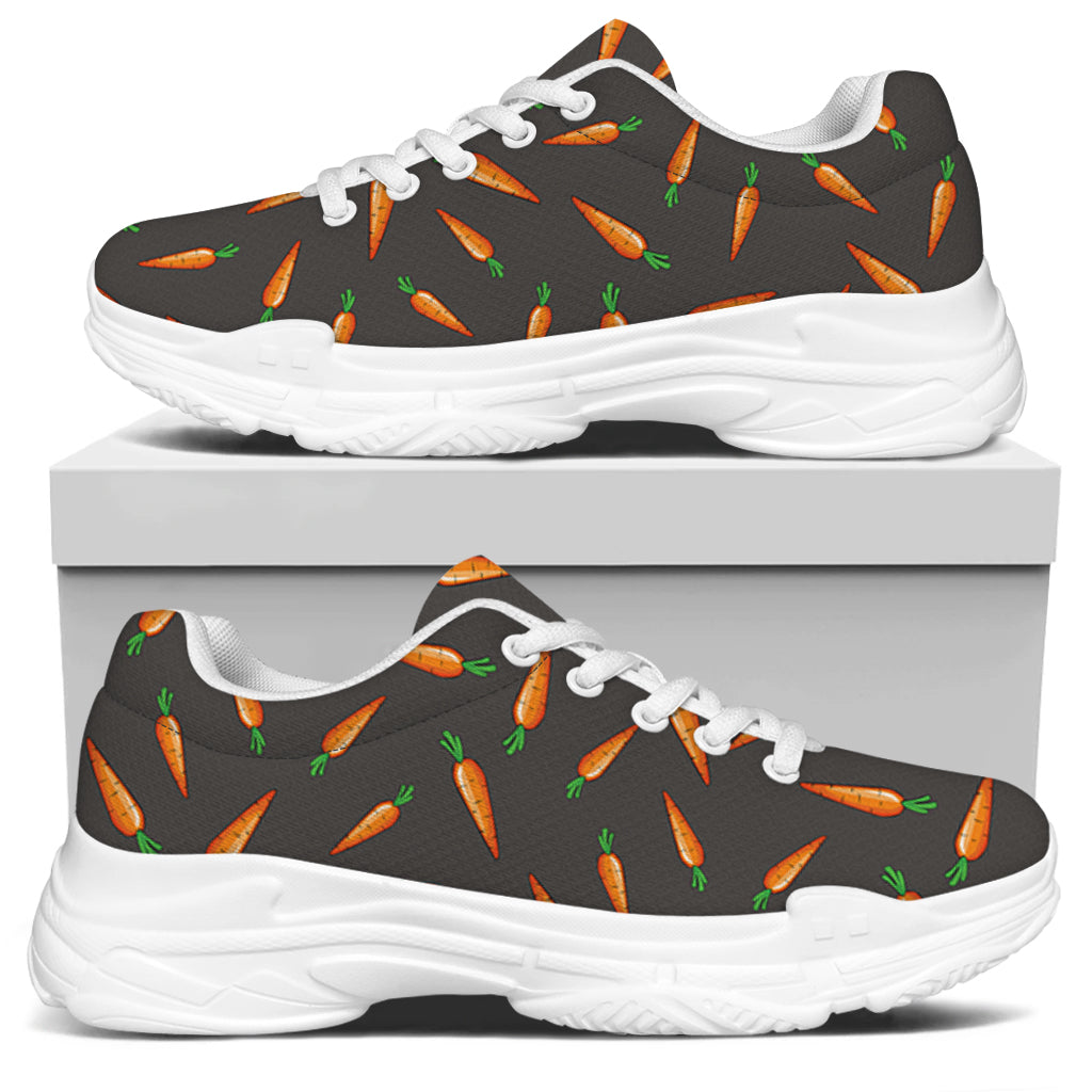 Cartoon Carrot Pattern Print White Chunky Shoes